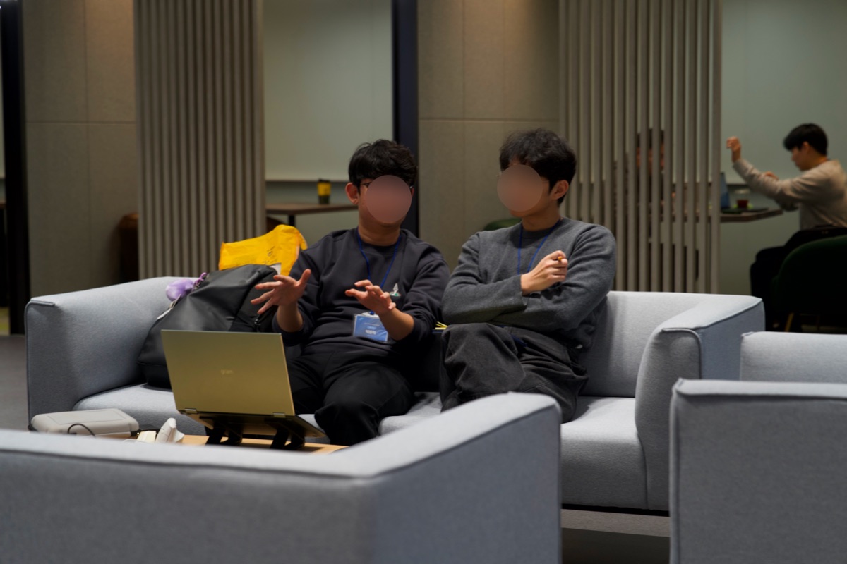 행사장에서 진행된 1:1 멘토링